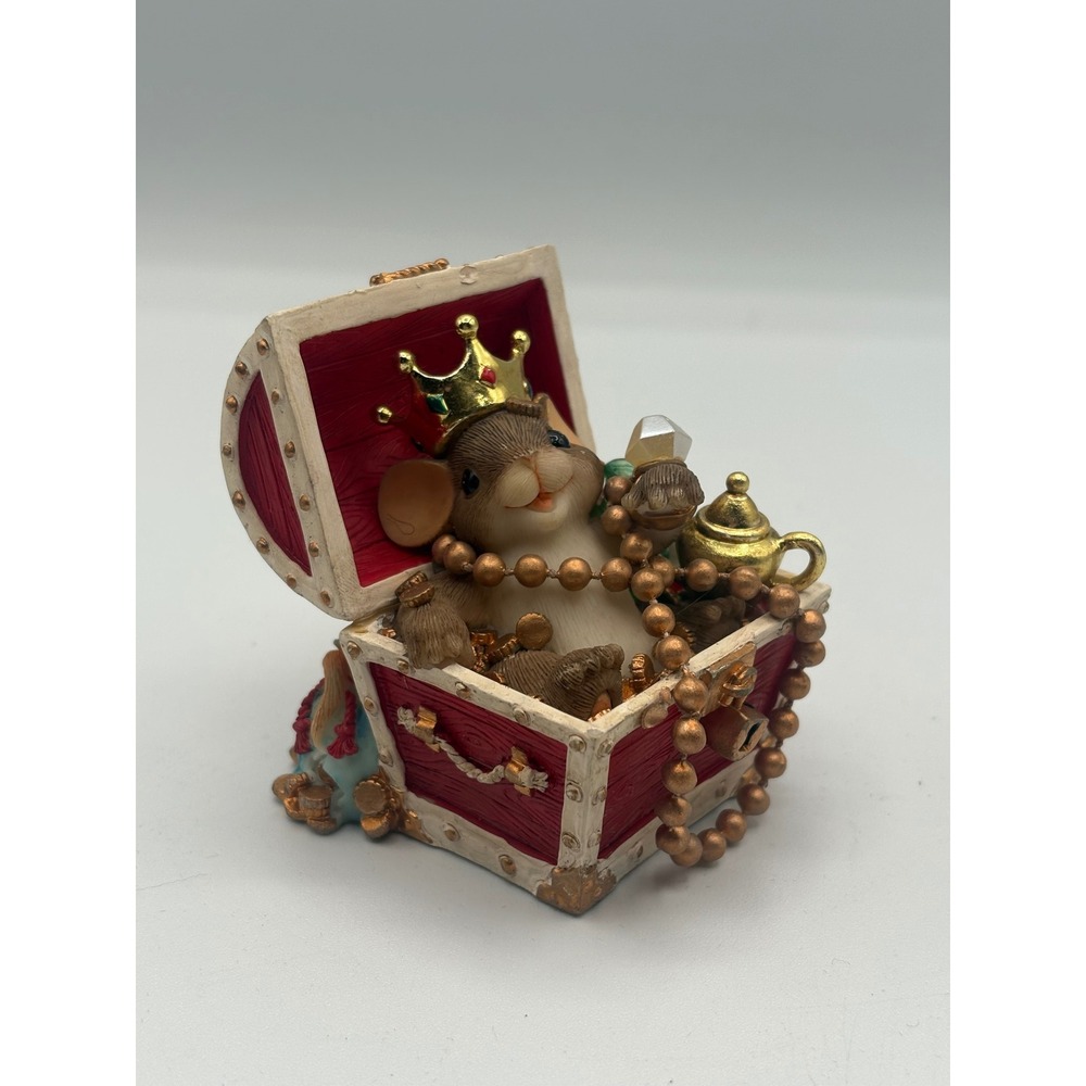 Charming Tails You're A Treasure Mouse in Treasure Chest Figurine Fitz and Floyd
